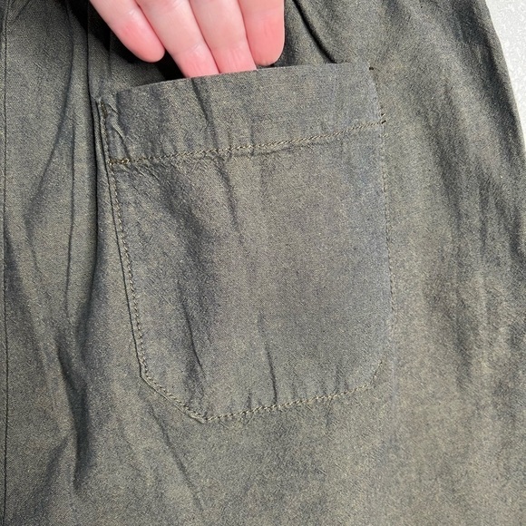 ZARA Olive High Waist Drawstring Wide Leg Trousers Small NEW - Picture 10 of 11